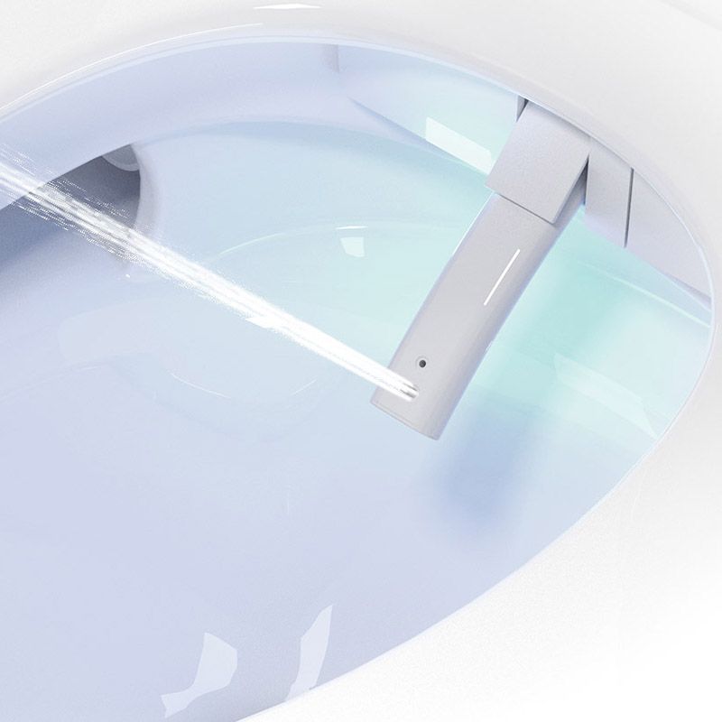 Modern 1-Piece Toilet Bowl In-Wall Urine Toilet with Slow Close Seat for Washroom