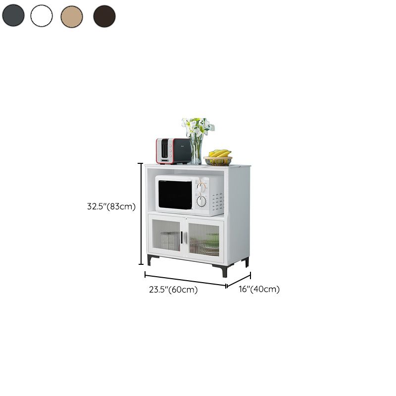 Dining Room Island Table Modern Marble Prep Table with Storage Cabinet