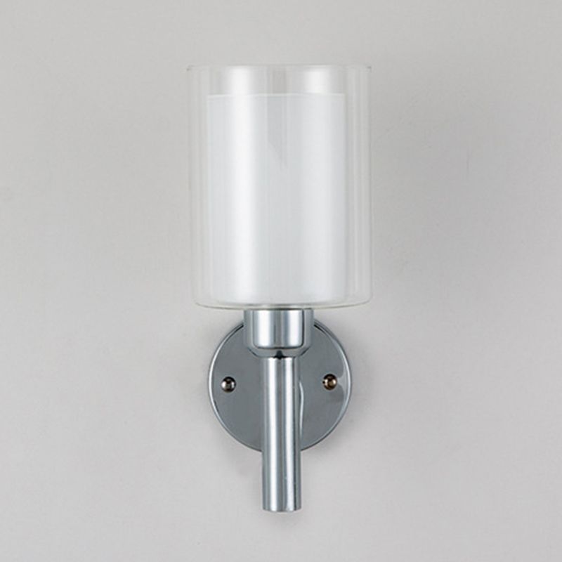 Industrial Style Cylinder Shape Wall Sconce Metal 1 Light Sconces for Bedroom