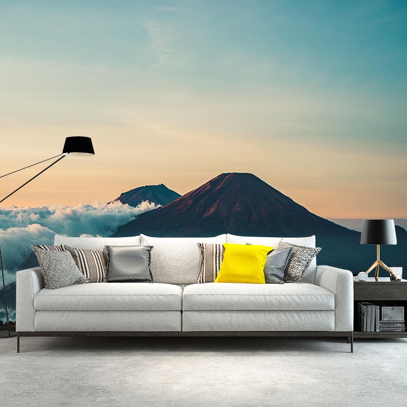 Mountain View Wall Mural Decal Moisture Eco-friendly Wallpaper Resistant for Sitting Room