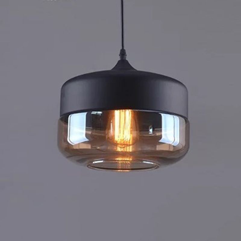 1 Light Pendant Light Fixture Industrial Glass Hanging Pendant Lights for Restaurant