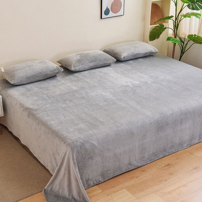 Flannel Bed Sheet Set Winter Basic Elegant Fitted Sheet for Bedroom