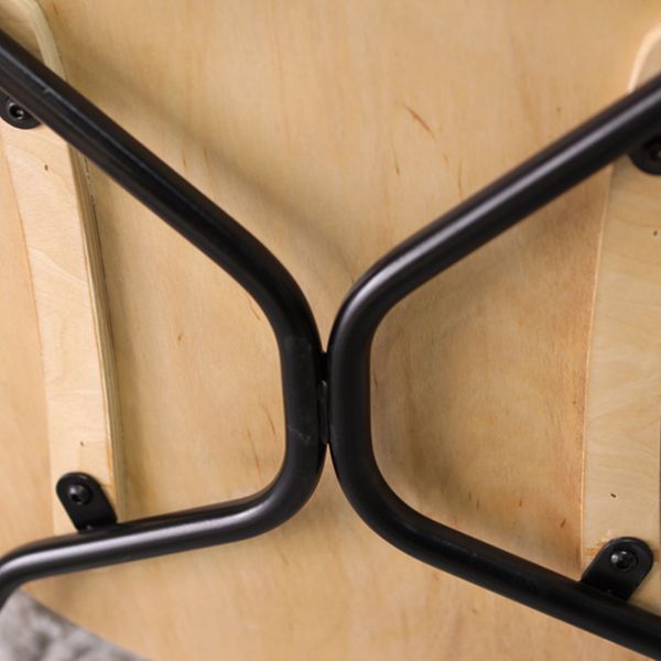 Modern Style Low Back Bar-stool Wooden Bar Stool with Metal Legs