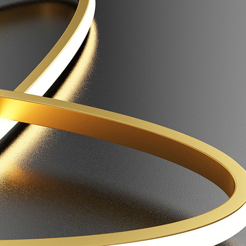 Oval 3 - Light LED Fan Light in Black / Gold Modern Ceiling Fan