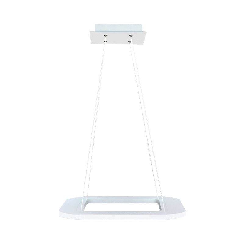 Simplicity Square LED Chandelier Light Acrylic 1/2/3 Light Office Ceiling Pendant in Warm/White/Natural Light