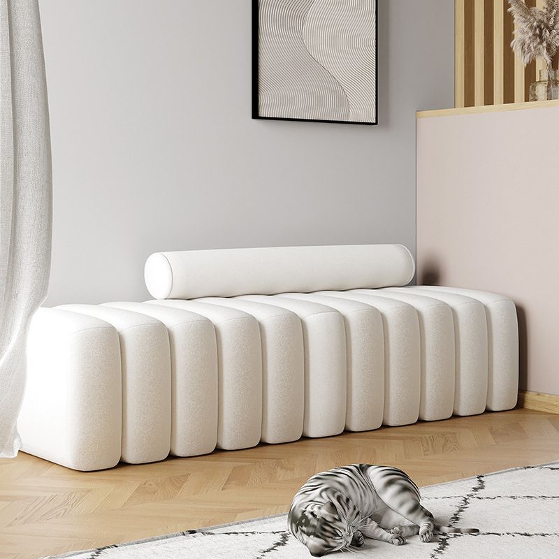 14.96" H Contemporary Solid Color Velvet Armless Sofa for Living Room