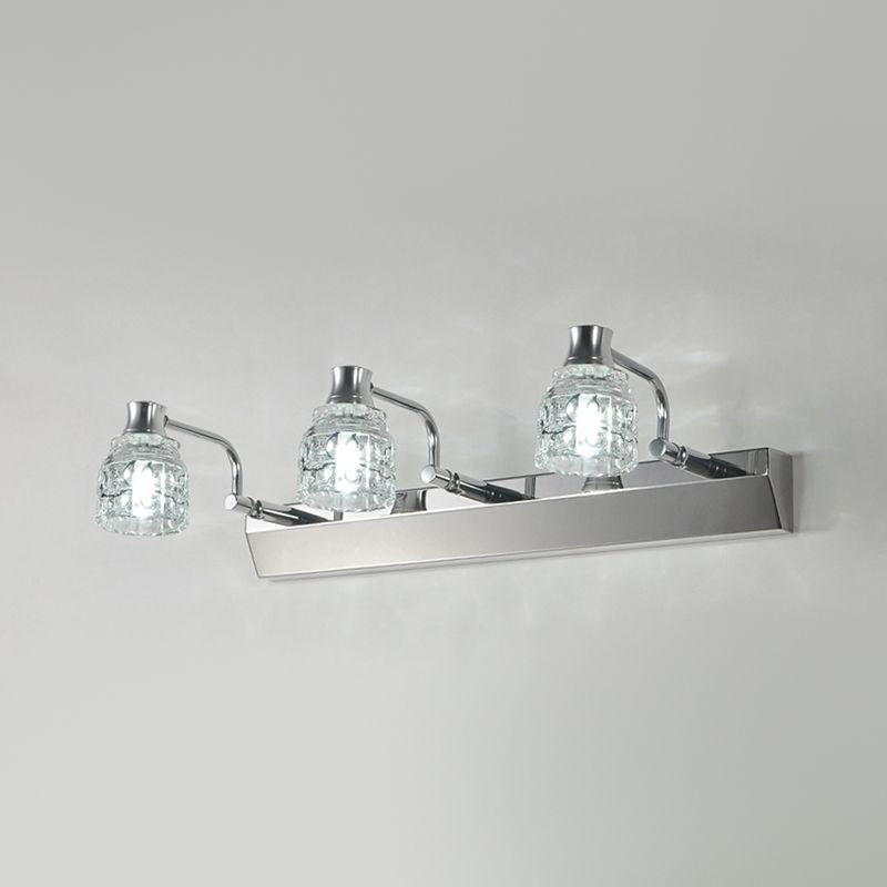 Geometric Vanity Wall Sconce Modern Style Crystal Multi Lights Bathroom Vanity Light