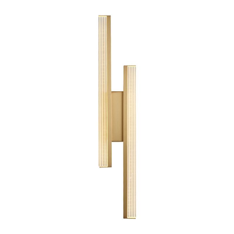 2-Light Linear Wall Light Modern Metal Wall Lights for Living Room