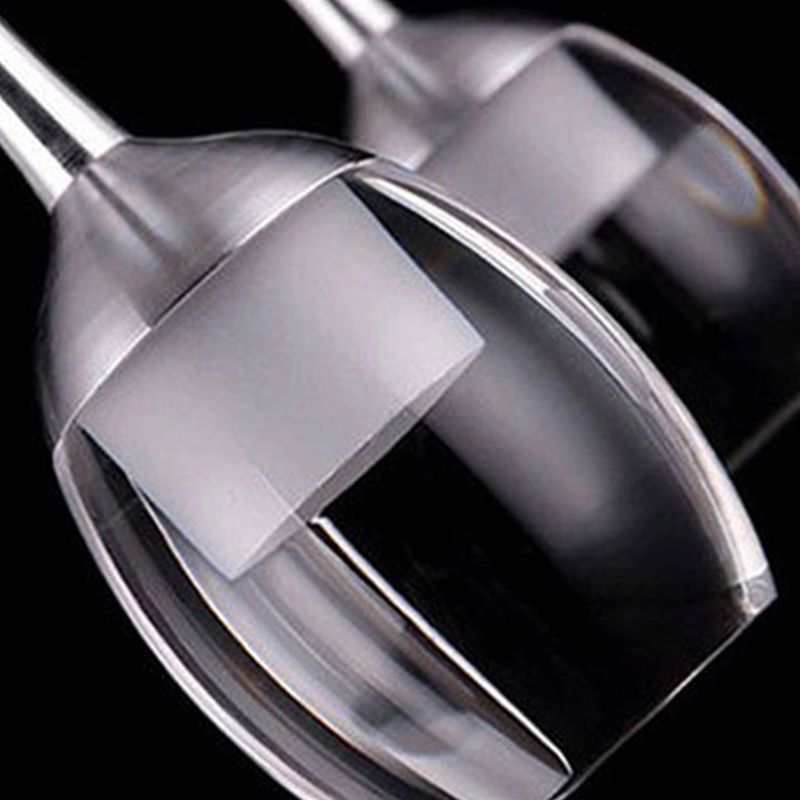 Stylish Wine Cup Pendant Light Acrylic Dining Room LED Suspension Light in Chrome