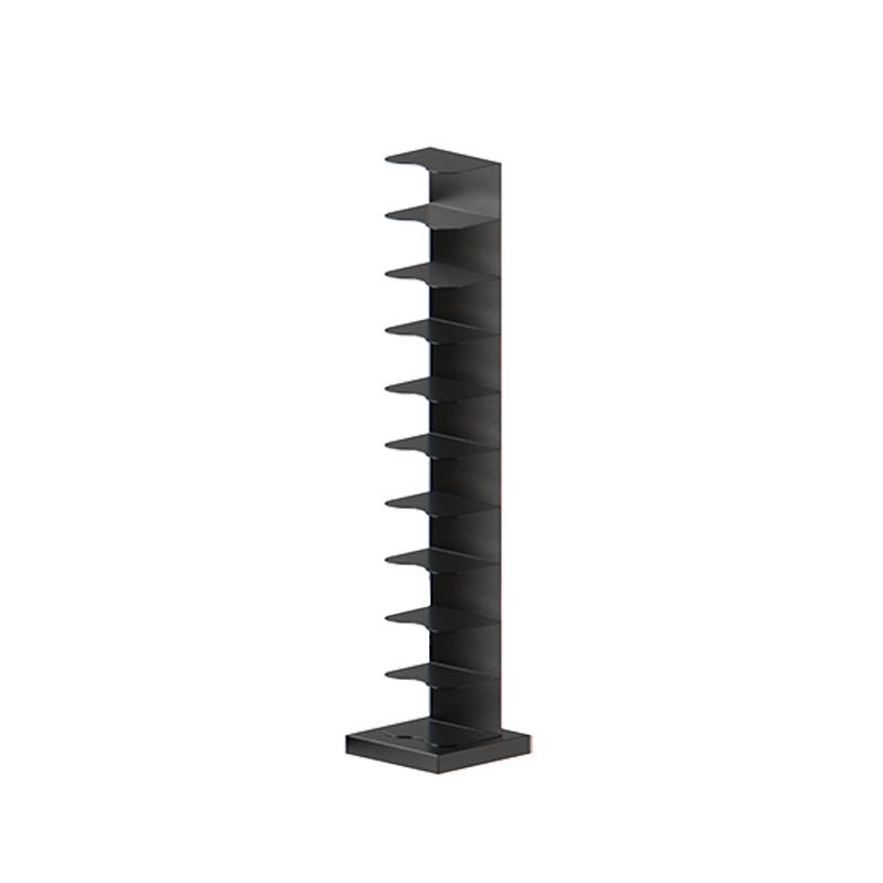 White and Black Corner Bookshelf Closed Back Contemporary Iron Bookshelf