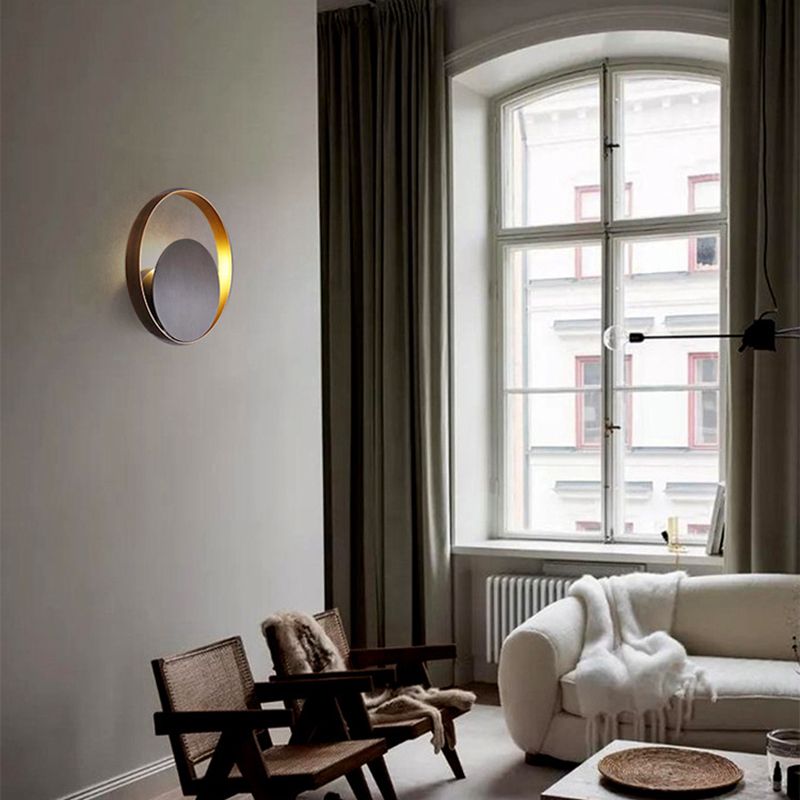 Postmodern Wall Lamp 1-Light Wall Mount Lamp with Metal for Living Room