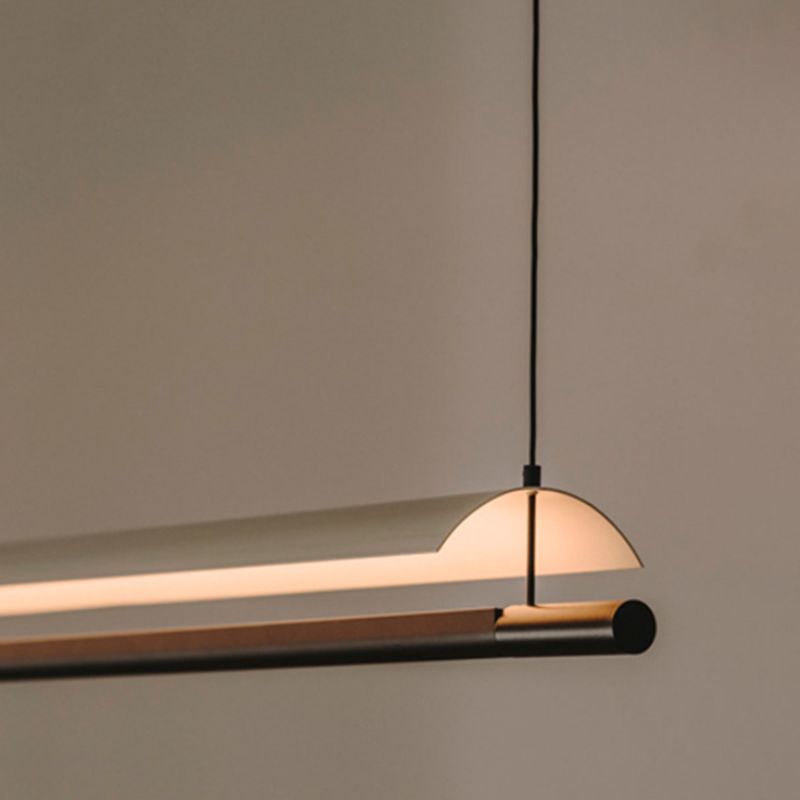 Square Shape Metal Island Pendants Modern Multi Lights Island Pendant Lights in Black