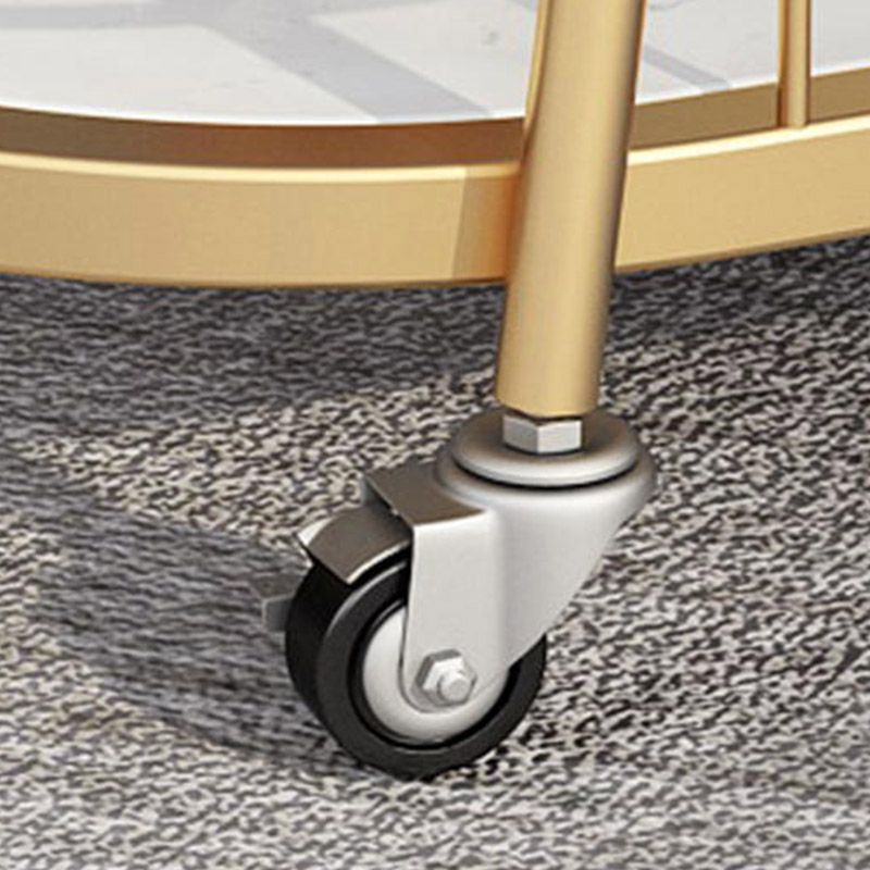 Rolling Modern Prep Table Home Dining Marble Kitchen Trolley