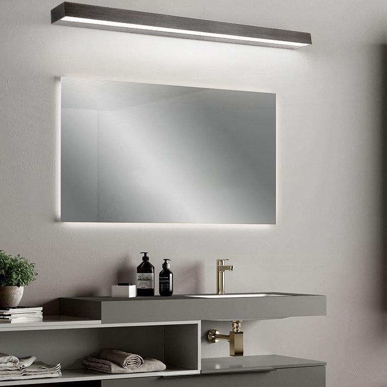 Rectangle LED Vanity Lamp Modern Minimalist Style Plastic Single Vanity Light