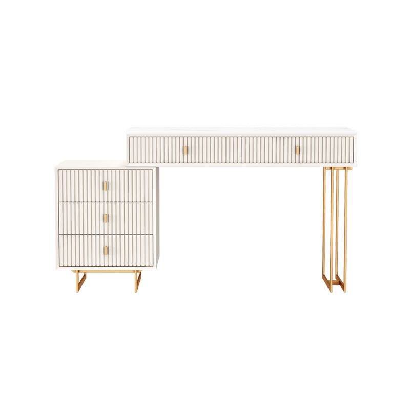 29.92" High Vanity Table with Drawers Stone Top Make-up Vanity