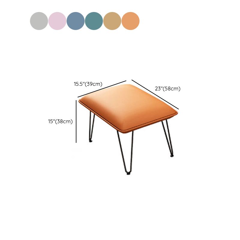 Modern Rocking Chair Pure Color Rocking Chair with Dark Legs Ottoman