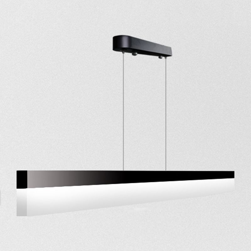 Modern Style Island Light White Acrylic Shade Hanging Lamp for Dining Room