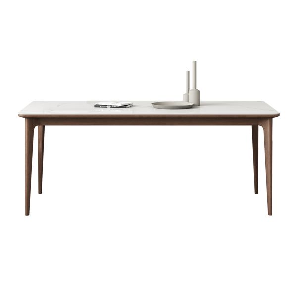 4 Legs Dining Site Table Midcentury Style Stone Dinette Table for Home Kitchen