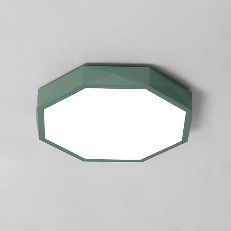 Ottagono Formato Camera Da Letto Flush Lighting Acrilico Semplicistico LED Flush Montaggio di montaggio