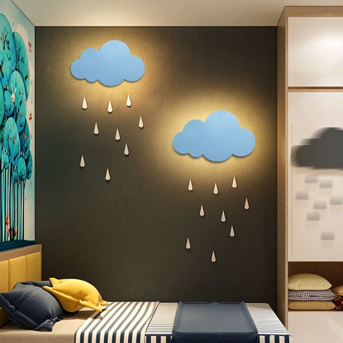 1 Light Cloud Wall Sconce Modern Style Metal Wall Lighting for Bedroom