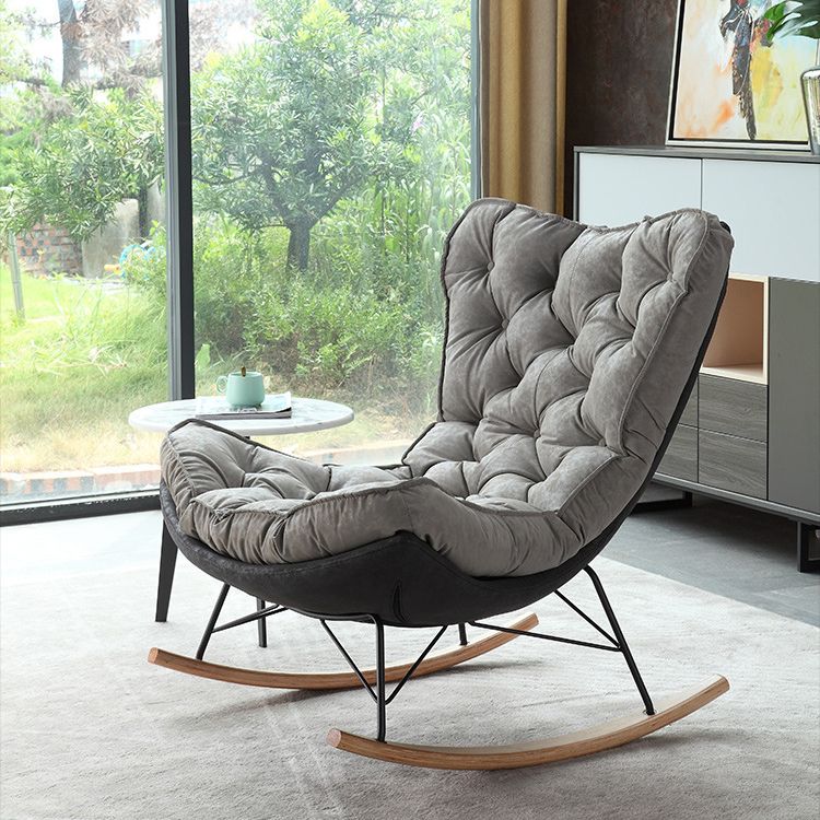 Contemporary Single Sofa Rocking Chair Lazy Rocking Chair for Living Room and Bedroom