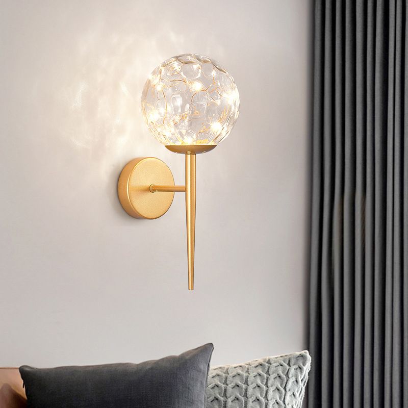 Noordse stijl eenvoud binnen wandlamp LED LICHT STRING GLASE BALL SCONCE Lichten met metalen lamppost