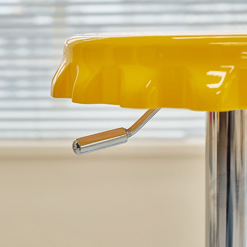 Contemporary Backless Indoor Armless Footrest Bar Stool with Metal Base