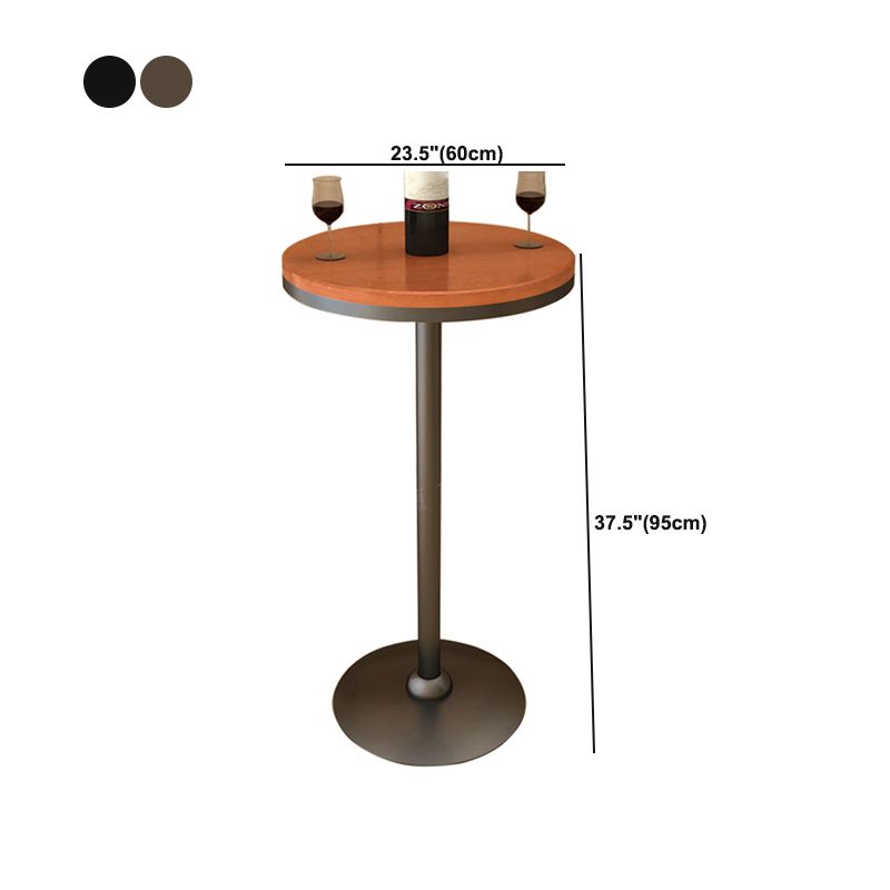 Modern Pub Table Round Bar Height Solid Wood Bar Table for Indoor