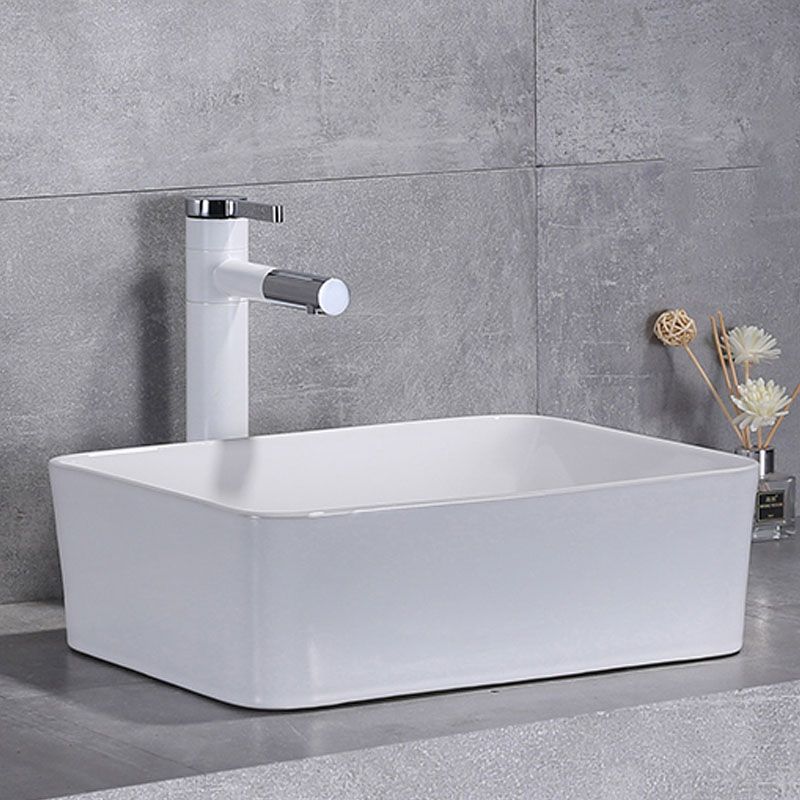 Porcelain Bathroom Sink Contemporary Simple Vessel Bathroom Sink