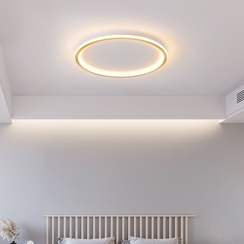 Plafonnier LED moderne et simple de forme ronde, luminaire décoratif d'intérieur, idéal pour une chambre à coucher