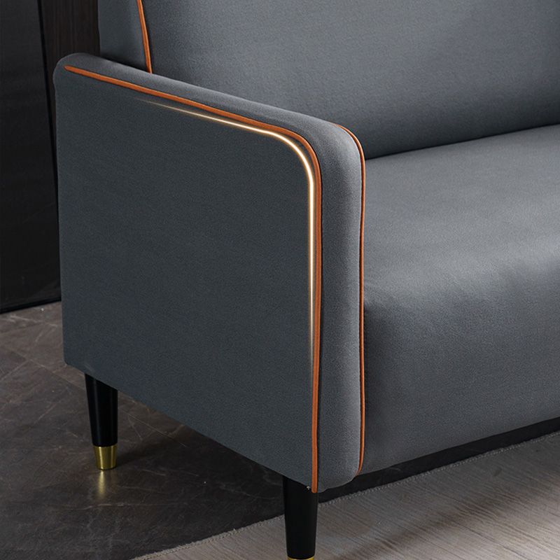 Contemporary Style Square Arm Sofa Living Room Fabric Seating