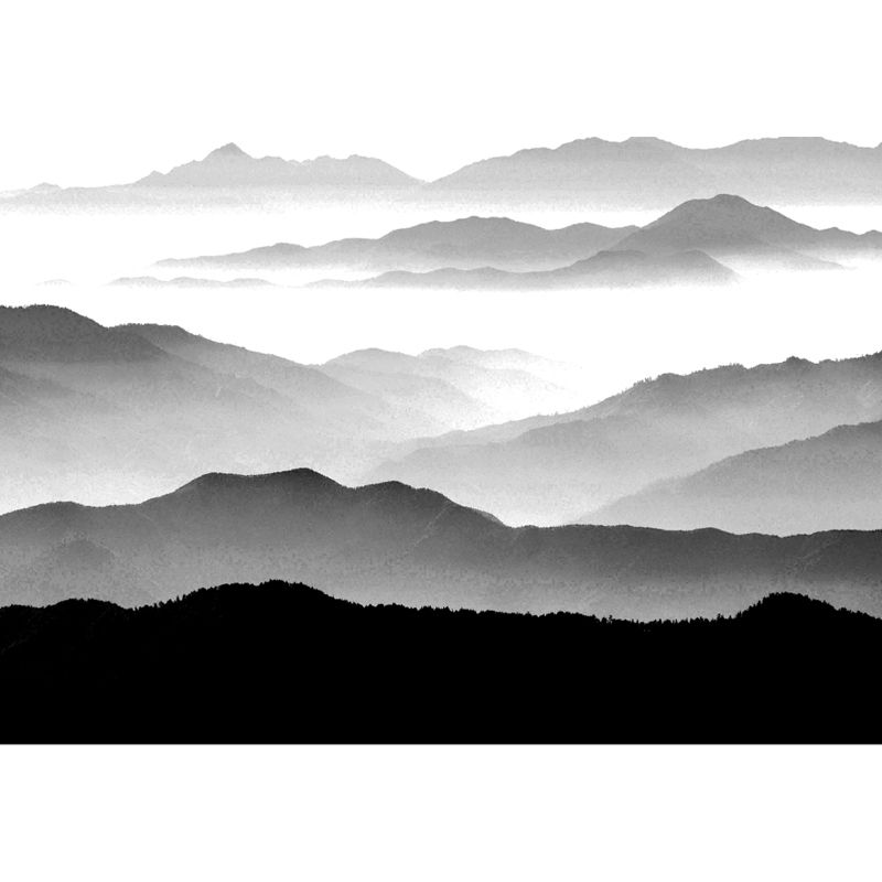 Moisture Resistant Nature Landscape Mural Non-Woven Oriental Wall Decor for House Interior