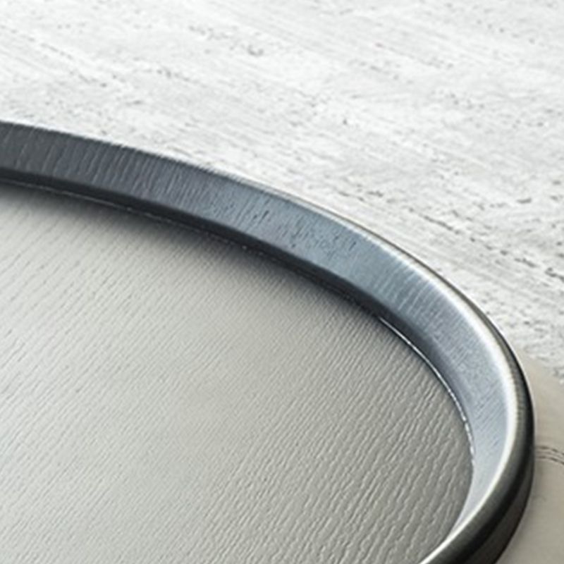 Round Modern Coffee Table White/Orange/Green Cocktail Table for Living Room