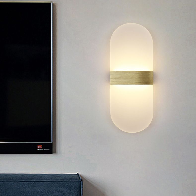 Iluminación moderna de pared LED Iluminación minimalista de pared con sombra acrílica para pasillo