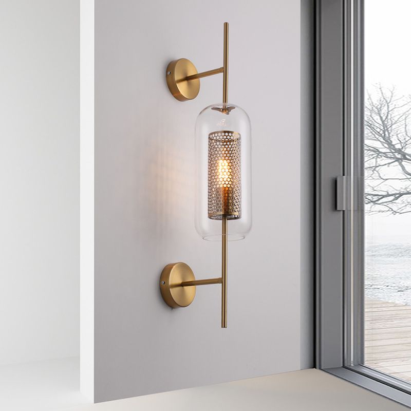 Vintage industrielle geometrische Wandmontage mit Beleuchtungsglaswandhalterung für Wohnzimmer