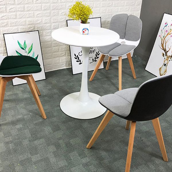 Round Dining Table Modern Tulip Base Fixed Table of Sintered Stone