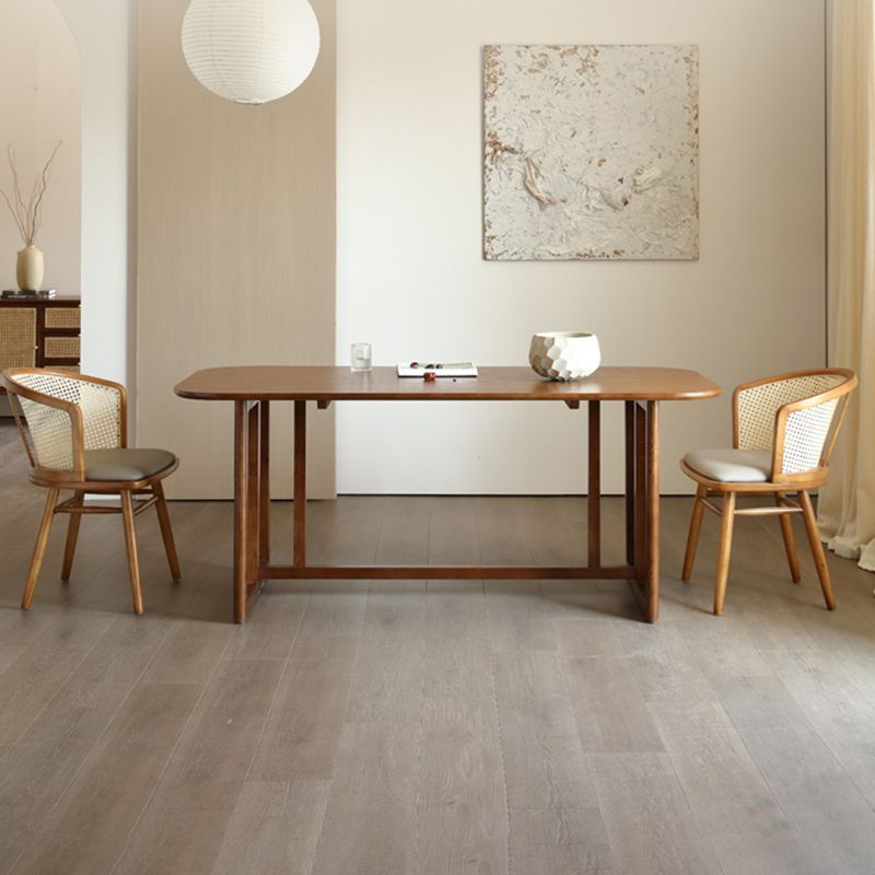 Contemporary Dining Set 1/4/5/6 Pcs Solid Wood Dining Table and Chairs