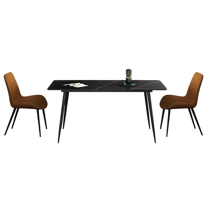 Sintered Stone Industrial Dining Table 4 Legs Base Rectangle Table for Home