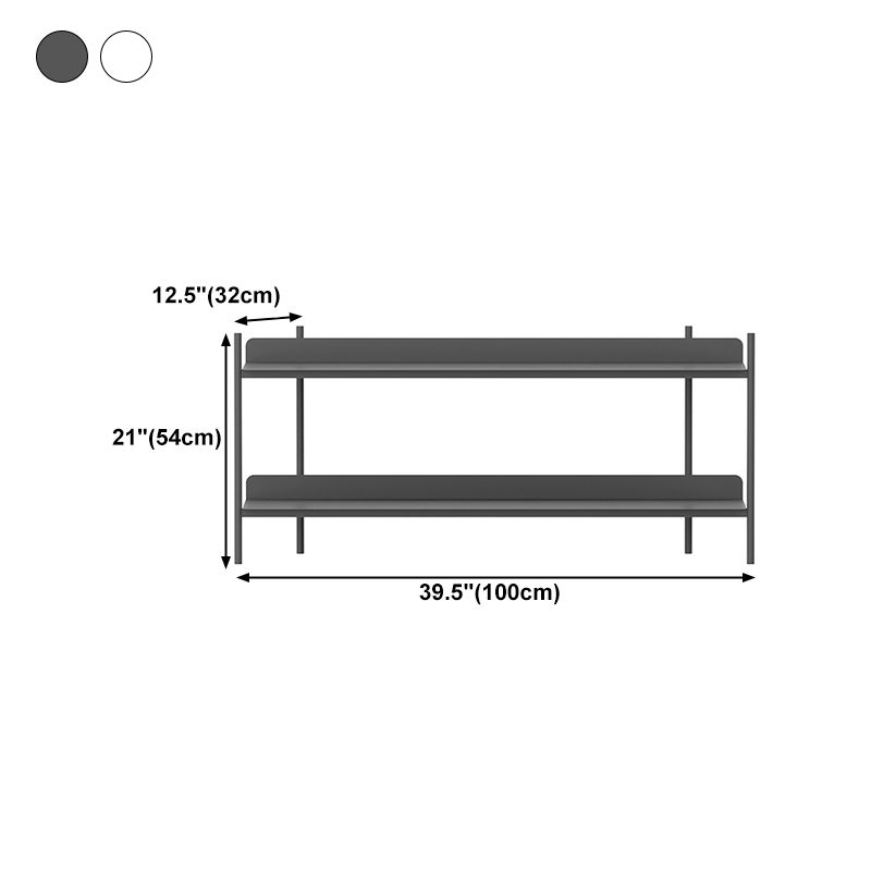 12.60"W Bookcase Contemporary Style Open Back Bookshelf for Home Office