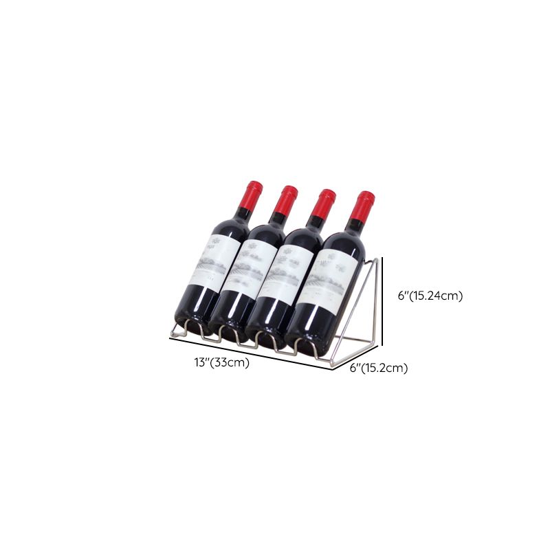 Contemporary Metal Wine Rack Bottle Tabletop Or Countertop Free-Stand Bottle Holder