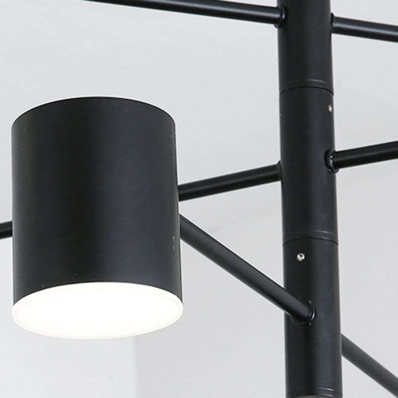 Lámparas de lámparas colgantes de forma de cilindro de estilo moderno 8 luces de lámpara de luz