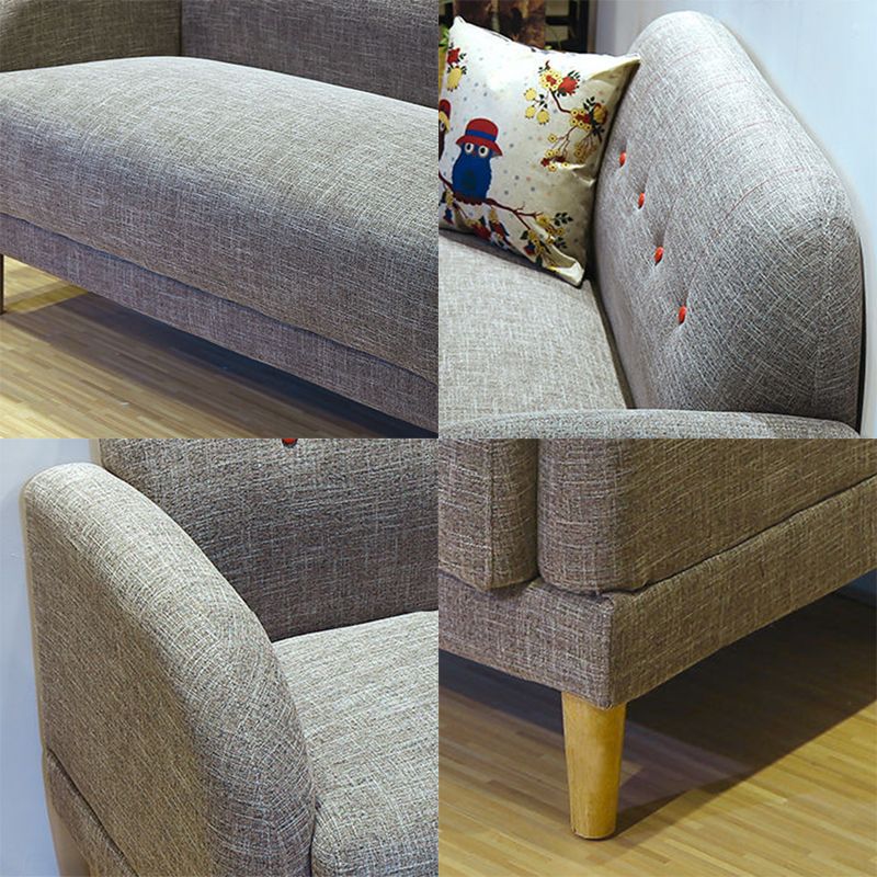 Contemporary Tufted Split-Back Standard Square Arm Living Room Sofa