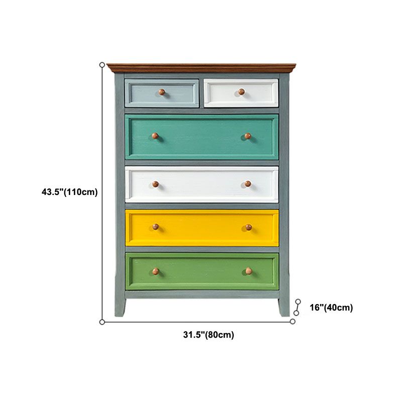 Bedroom Nautical Storage Chest 16" Wide Wooden Chest with Drawers