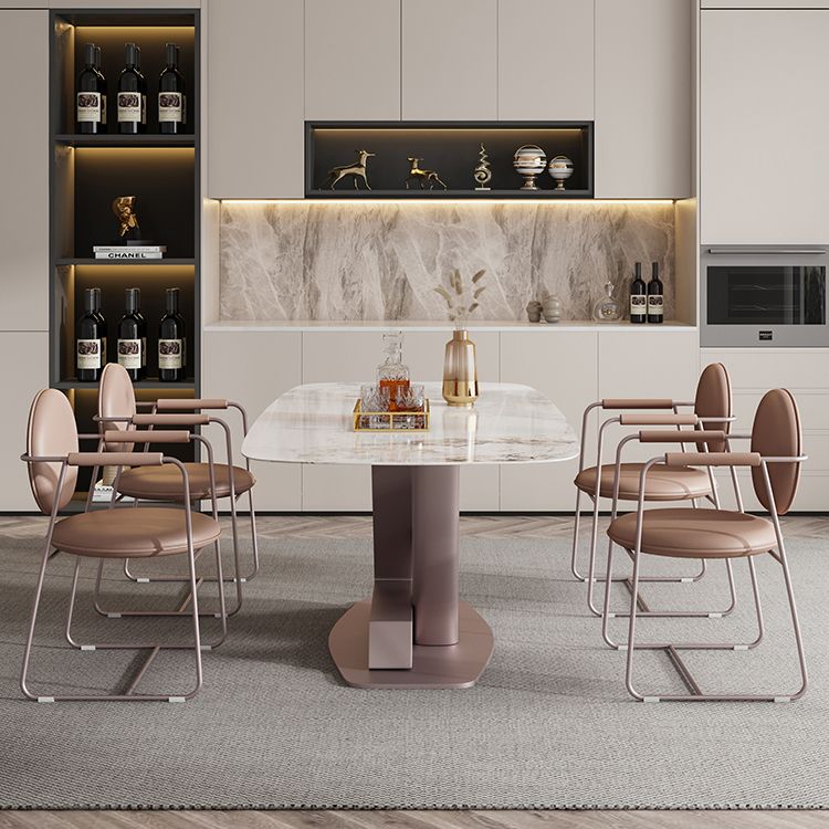 Modern Sintered Stone Dining Table Set 1/2/5/7 Pieces Rectangle Dining Set