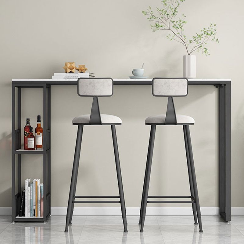 1/2/3 Pieces Modern Rectangular Pub Table Set Sintered Stone Top Counter Table Set