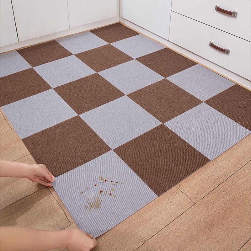Carpet Tile Fade Resistant Solid Color Self-Stick Carpet Tiles Living Room