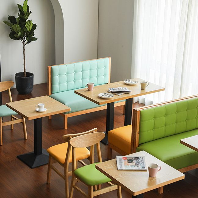 Moderner Holz- und Holzküche Tisch brauner Tisch mit schwarzem Rahmen für Esszimmer