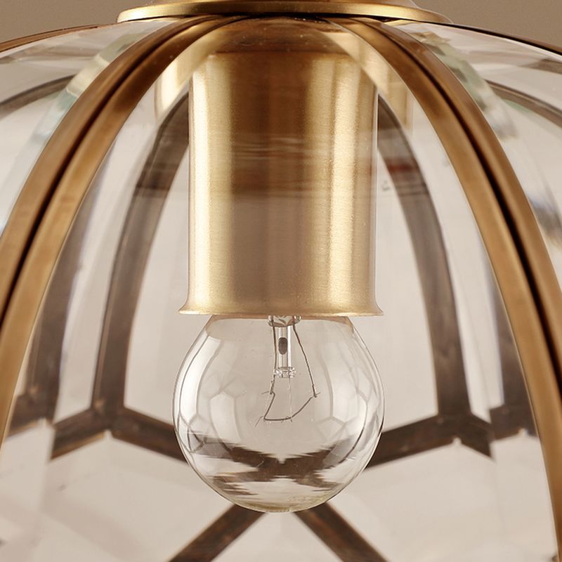 Shaded Close to Ceiling Light Vintage Style Glass Ceiling Flush Mount