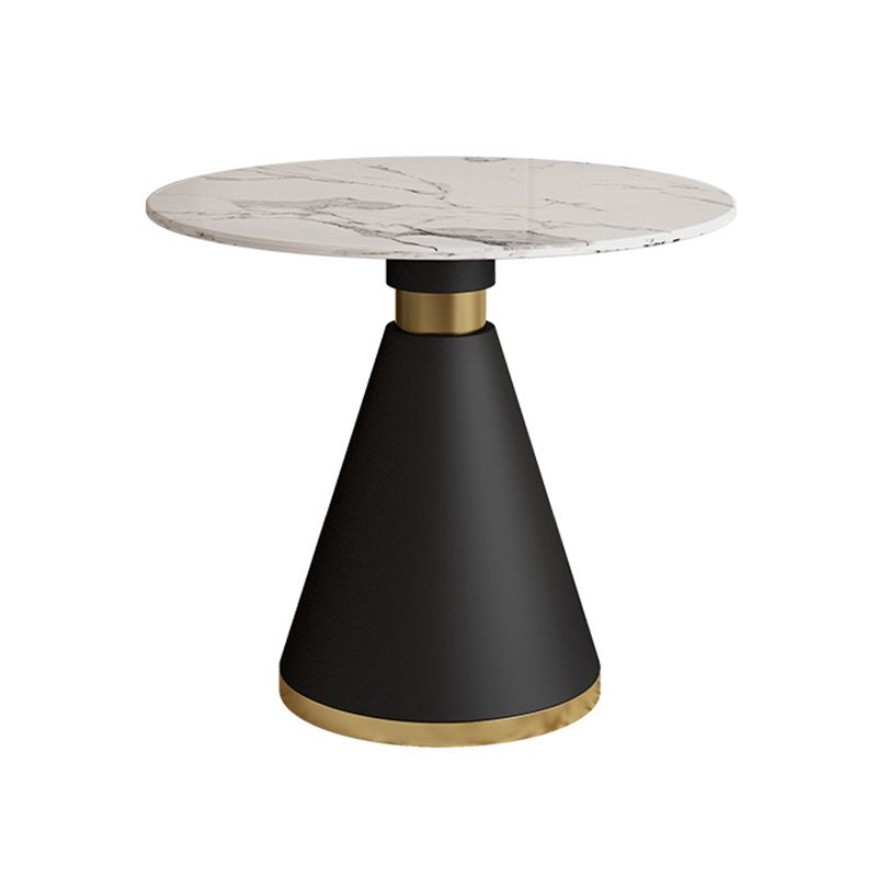 Round Dining Set with Arm Chairs 1/2/5 Pcs Stone Top Dinette Table Set for Kitchen