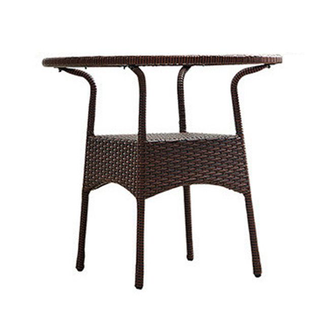 Modern Tempered Glass Outdoor Table Set 1/4/5 Pieces Dining Table with Rat Base